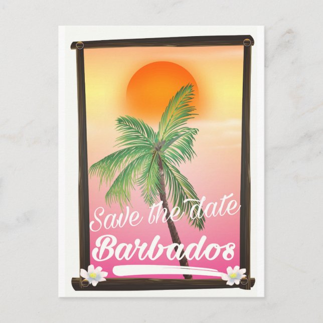 Anuncios Guarda la Fecha - Postal antigua de Barbados (Anverso)