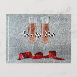 Anuncios Guardar la postal de gafas de champagne Boda de fe