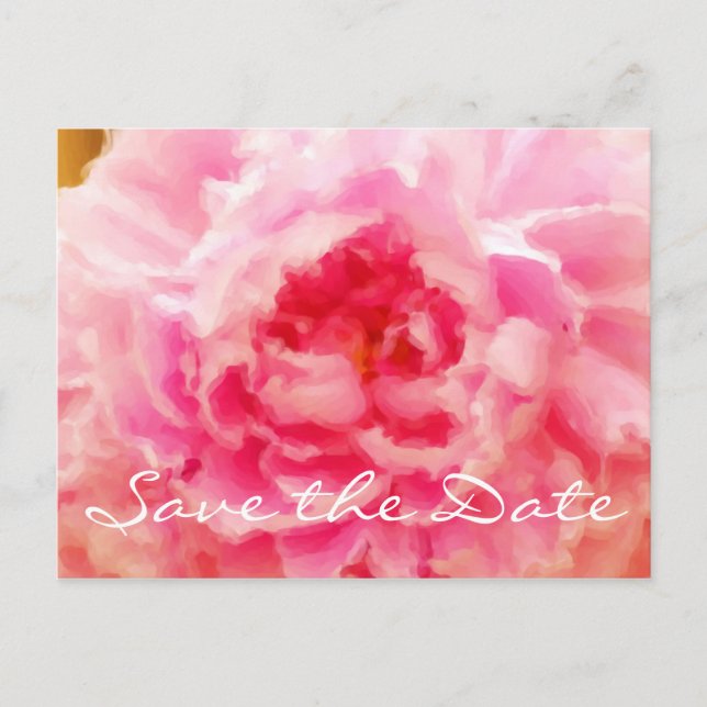 Anuncios Guardar la postal de la peonía rosa de la fecha (Anverso)