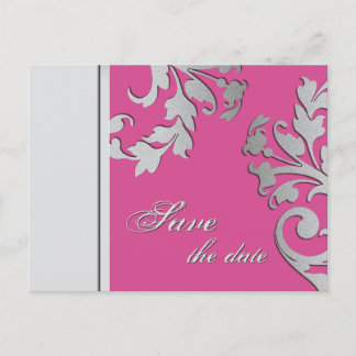 Anuncios Guardar la postal del Boda de fecha Fuchsia Plata