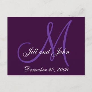 Anuncios Iniciales Purple Lilac Names Guardar la postal de 