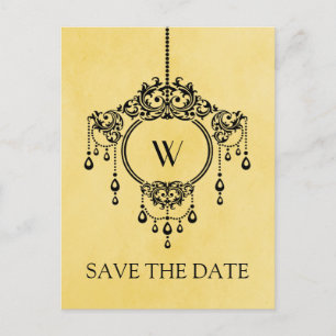 Anuncios Lámpara de época amarilla salva la postal de fecha