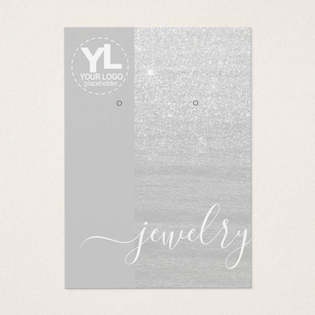 Anuncios largos Muestran Glamour Purpurina Plata G (Frente)