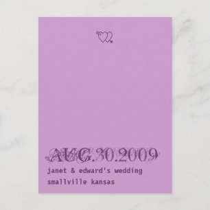 Anuncios Lilac y Purple Profundo Guardar la postal de fecha