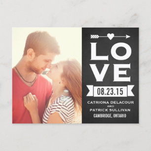 Anuncios LOVE Rustic Chalkboard   Guardar la postal de fech