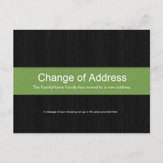 Anuncios Madera oscura y cambio verde de la postal de la di