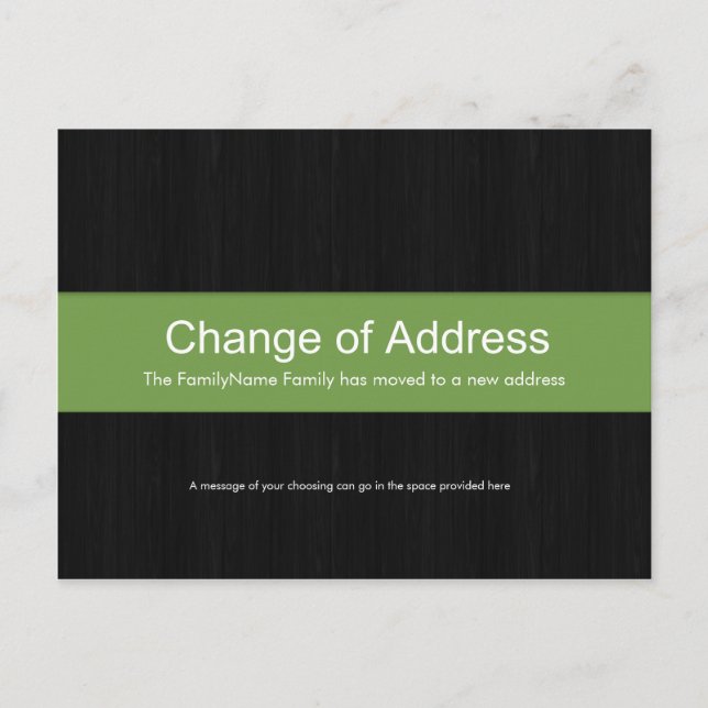 Anuncios Madera oscura y cambio verde de la postal de la di (Anverso)