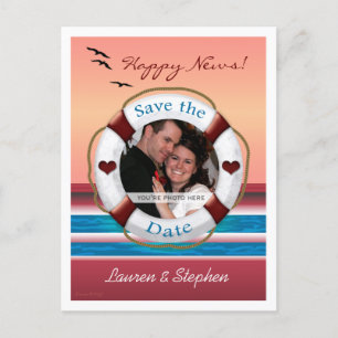 Anuncios Marco de foto de postal de crucero de boda para gu
