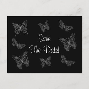 Anuncios Mariposa filigrí salva la postal de fecha en negro
