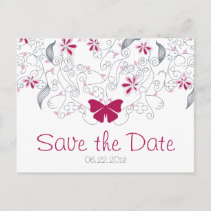 Anuncios Mariposa rosa oscura Whimsy salva la postal de fec