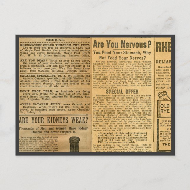 Anuncios médicos 1907 (Anverso)