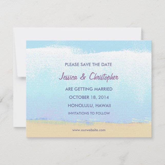 Anuncios minimalistas artísticos de playa para gua (Anverso)