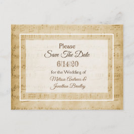 Anuncios Música de hoja Guardar la postal de fecha