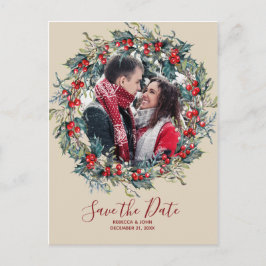 Anuncios navidades de invierno holly guardar la postal de f