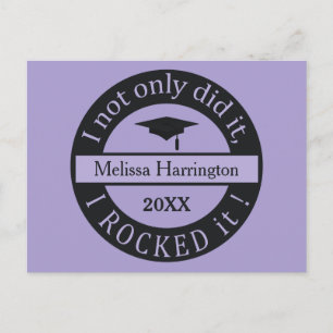 Anuncios Nombre personalizado de graduación y postal del añ