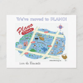 Anuncios Nos hemos mudado a la postal de Plano Texas