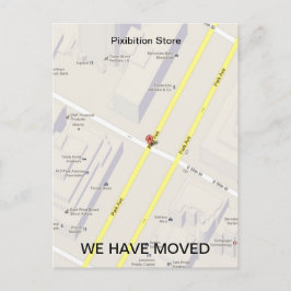 Anuncios Nos hemos mudado Agregar postal de mapa