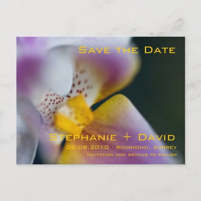 Anuncios Orquídea ・ Guardar la postal de fecha (Anverso)