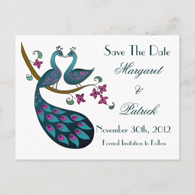 Anuncios Peacock -1 Guardar la postal de fecha (Anverso)