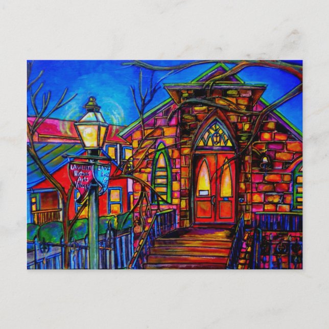 Anuncios Pequeña iglesia en la postal de La Villita (Anverso)