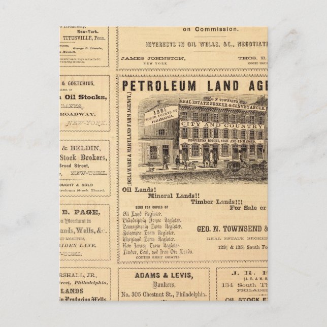 Anuncios petroleros de Nueva York y Pennsylvania (Anverso)