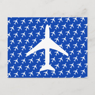 Anuncios Piloto de Avión Blanco Divertido Postal de Aviació