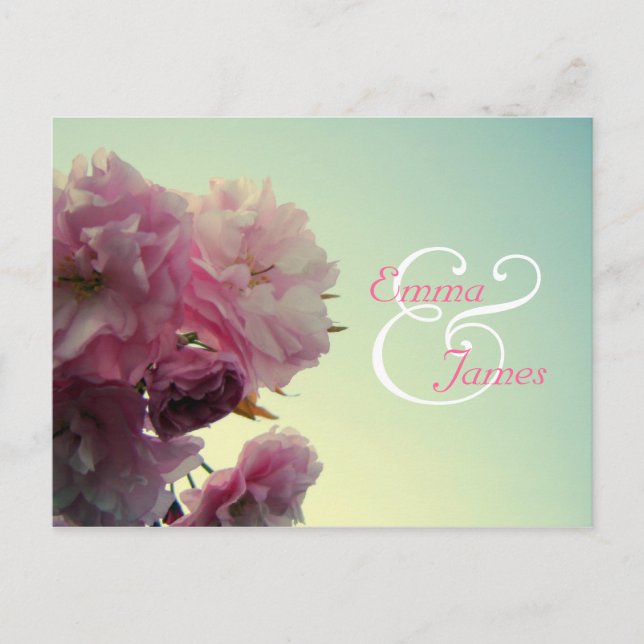 Anuncios Pink Blossom Guardar postal de fecha (Anverso)