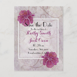 Anuncios Plum hibiscus salva la postal de fecha