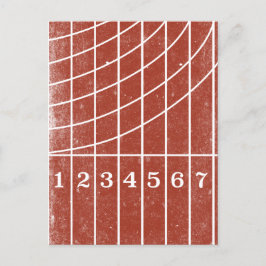 Anuncios Postal con estilo de pista de ejecución roja con p