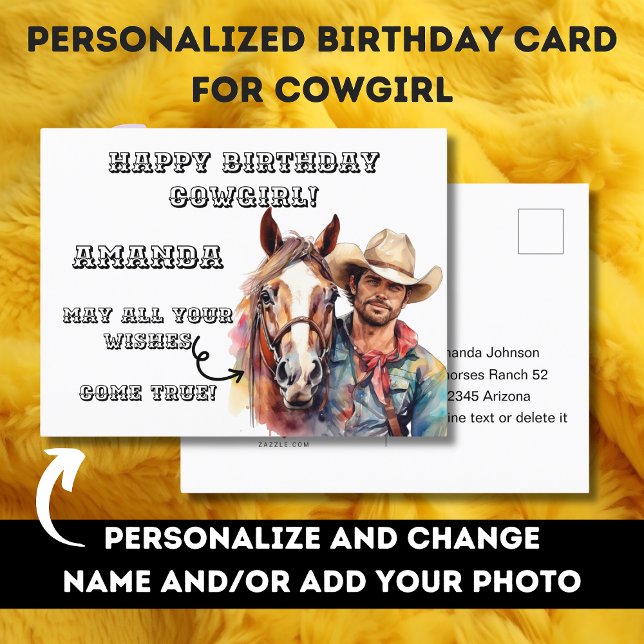 Anuncios Postal de cumpleaños para la vaquera de caballo oc (Subido por el creador)