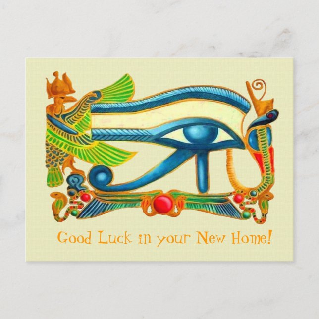 Anuncios Postal de la Buena Suerte del Ojo de Horus (Anverso)