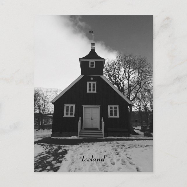 Anuncios postal de la iglesia de Islandia (Anverso)