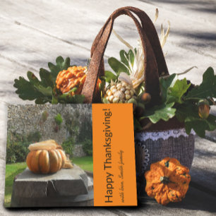 Anuncios Postal feliz de la calabaza de Acción de Gracias