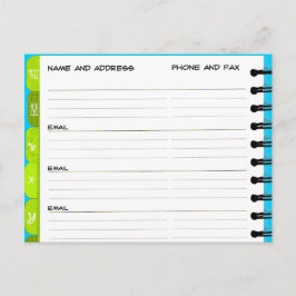 Anuncios Postal 'U-Y' de la libreta de direcciones de la In