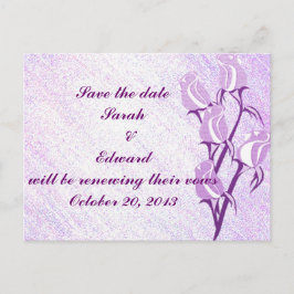 Anuncios Púrpura Rosa Guardar la postal de fecha