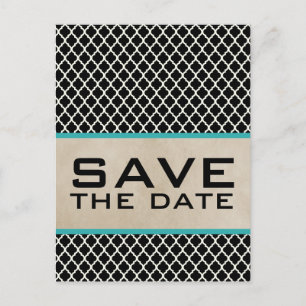 Anuncios Quatrefoil de Moda Aqua Guardar la postal de fecha