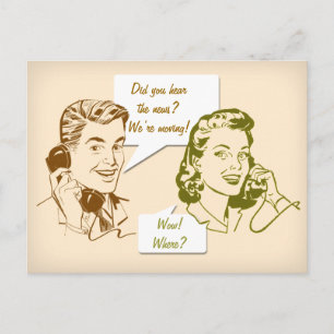 Anuncios Retro Cambio de dirección por teléfono postal