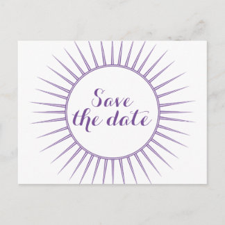 Anuncios Retro de deco morado Guardar postal de fecha