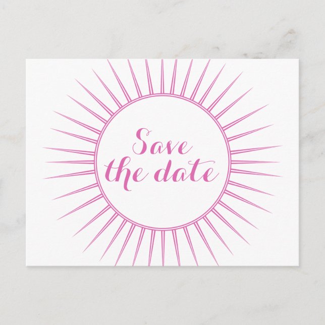 Anuncios Retro de Deco Rosado Guardar postal de fecha (Anverso)