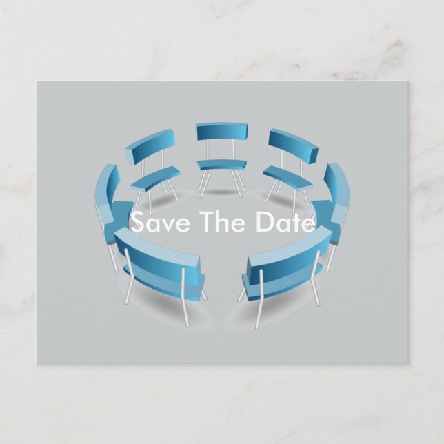 Anuncios Sillas en una postal de formación circular (Anverso)