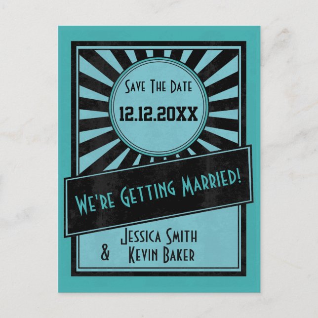 Anuncios Starburst Vintage Guardar la postal de fecha (Anverso)