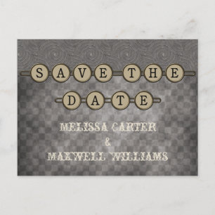 Anuncios Teclas grises de Steampunk para guardar la postal 