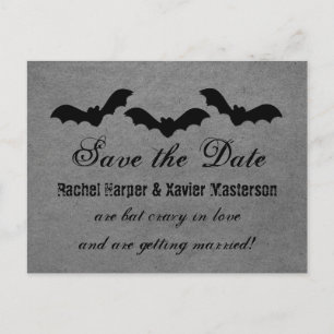 Anuncios Trio de Bats Halloween Guardar la postal de fecha