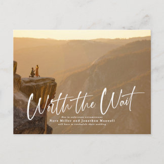 Anuncios Vale la pena la postal de aplazamiento del guión d