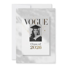 Anuncios y Invitaciones de Graduación Minimalista 