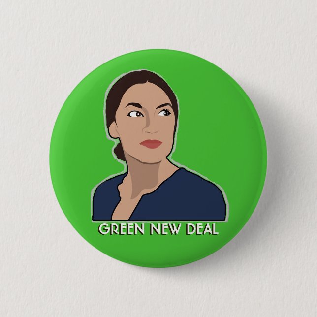 AOC: Botón Verde para el Nuevo Trato (Anverso)