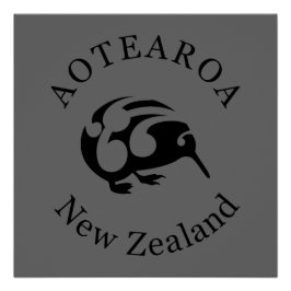 Aotearoa Nueva Zelanda KIWI POSTER