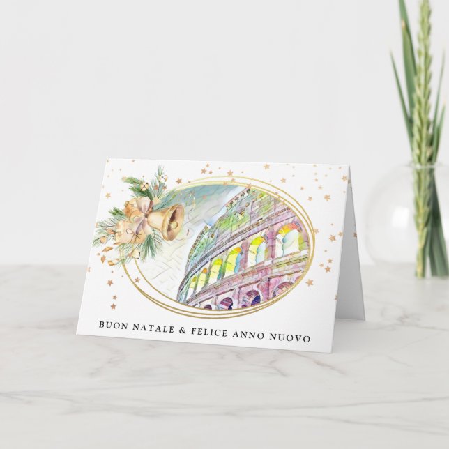 *~* AP20 Italia Tarjeta de Buen Navidad y Feliz Añ (Anverso)