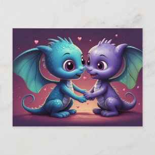 *~* AP48 FOTO Invitación Dragon Dino Hearts Tarjet