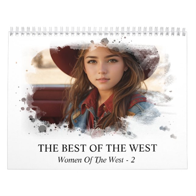 *~* AP59 Mujeres Cowgirl silvestres 2 Calendario (Tapa)